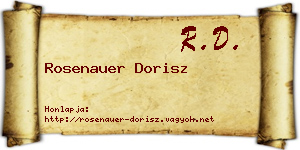 Rosenauer Dorisz névjegykártya